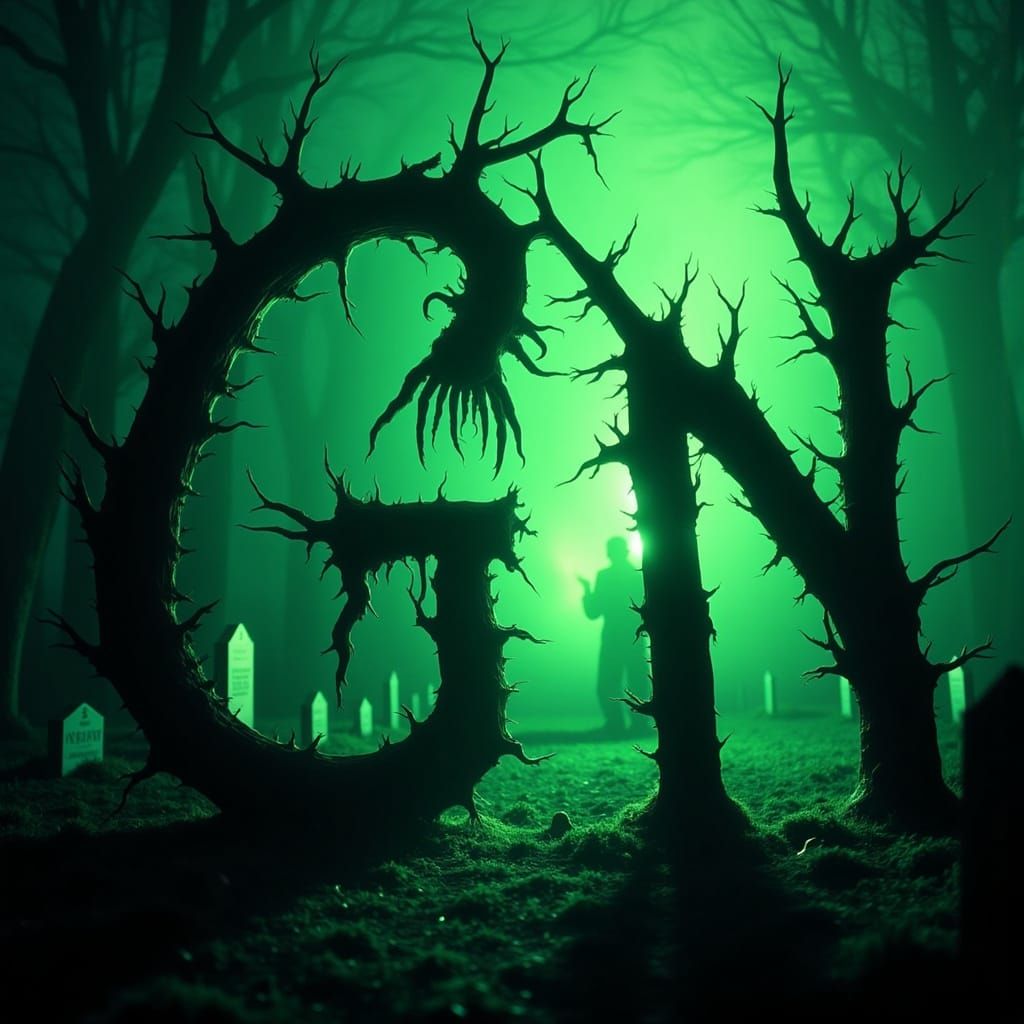 Twisted, Gothic Vines Emerge from Darkness