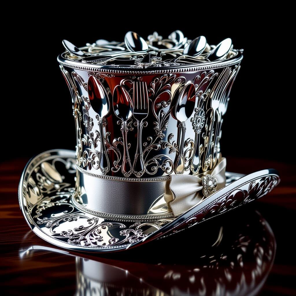 Sterling Silverware Top Hat: Victorian Elegance