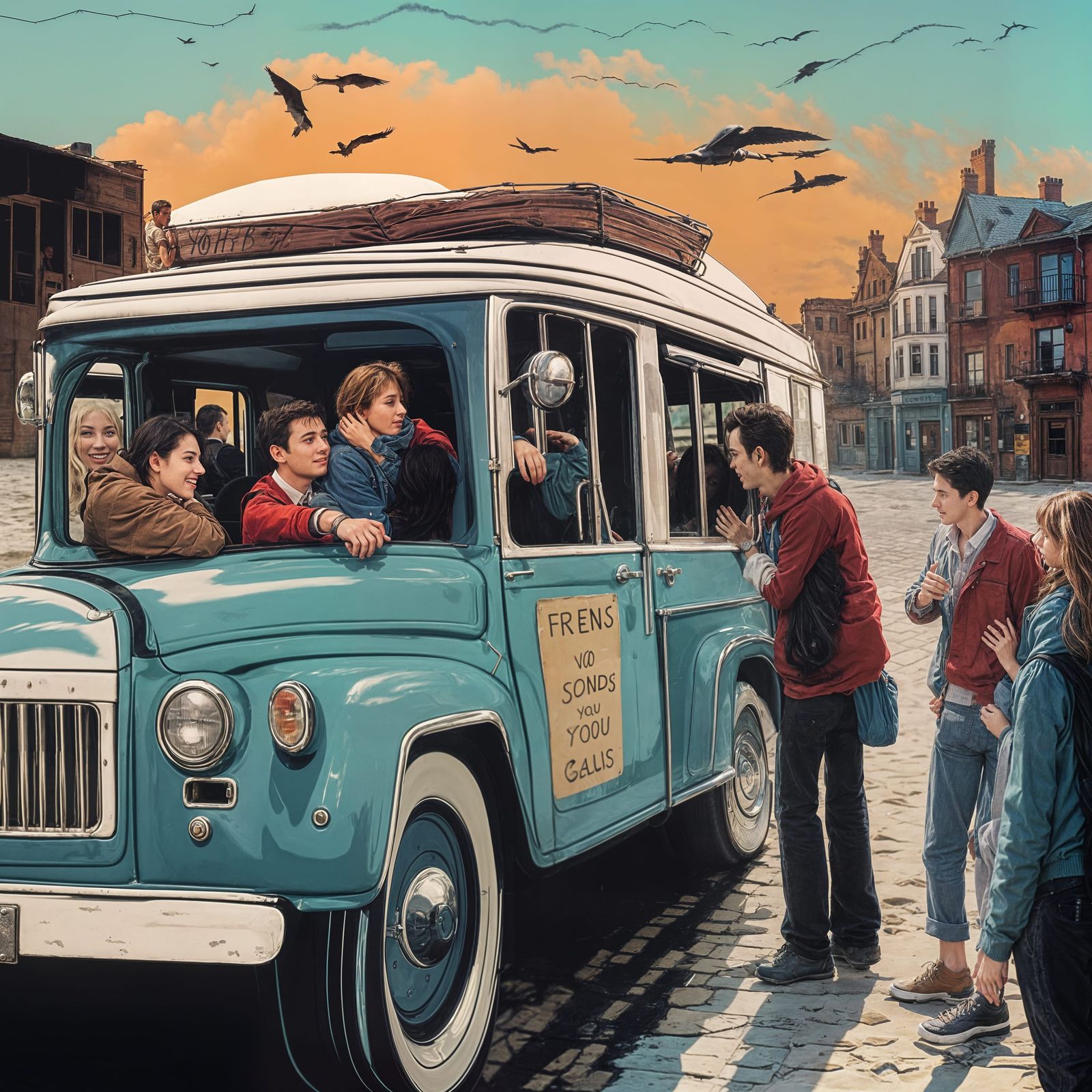 Friends saying goodbye for the last time.