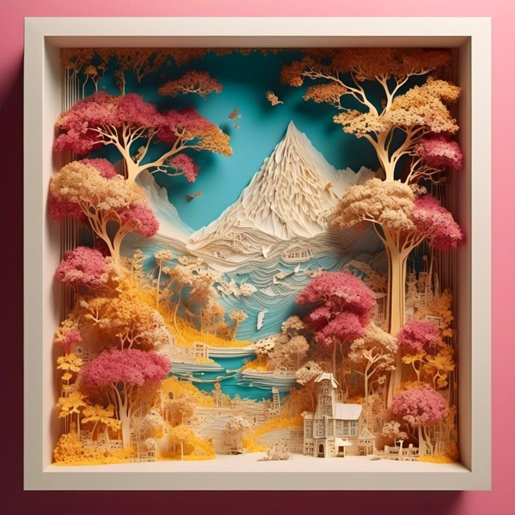 layered paper 3d shadow box