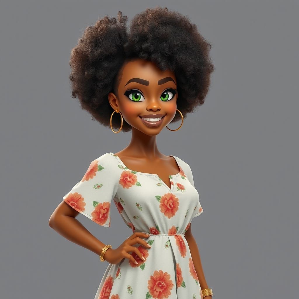 A Portrait of an Afro Woman