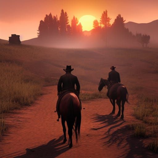Red Dead Redemption Matte Painting in Deep Color