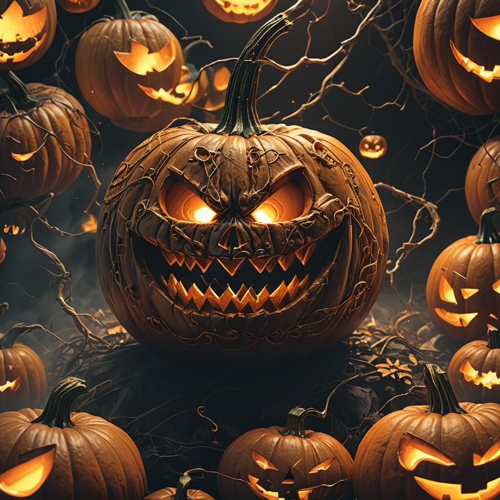 Halloween World Inside Jack-o-Lantern Mouth