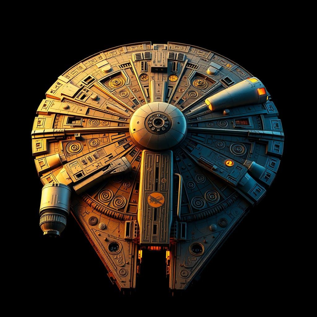 Golden Millennium Falcon: Byzantine Spacecraft