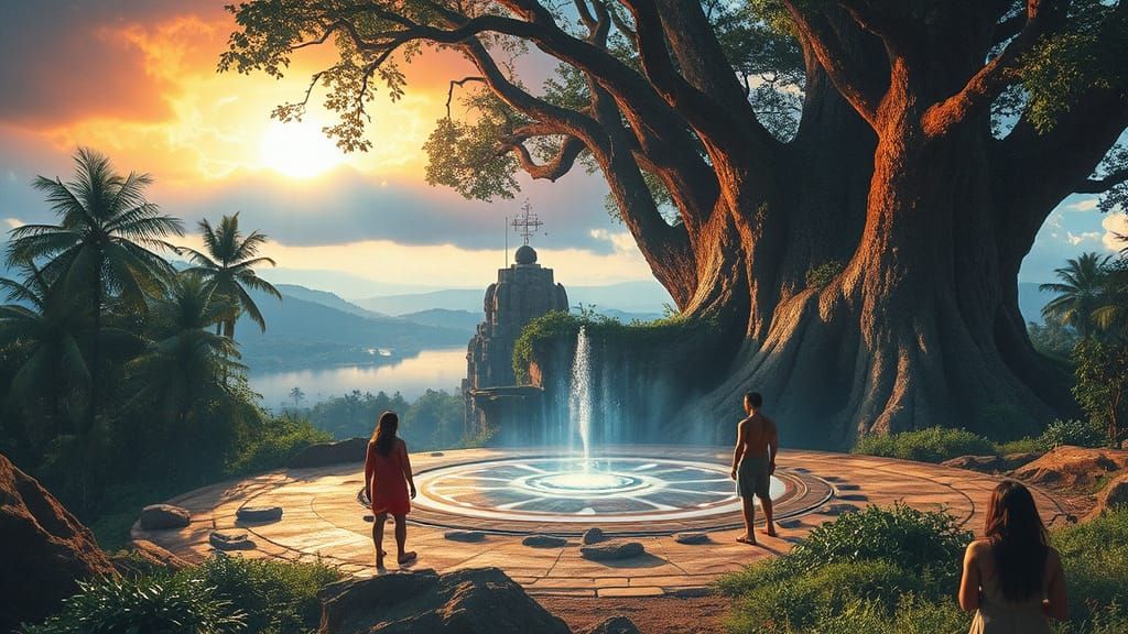 Opalescent Hologram Ceremony in Primordial Jungle