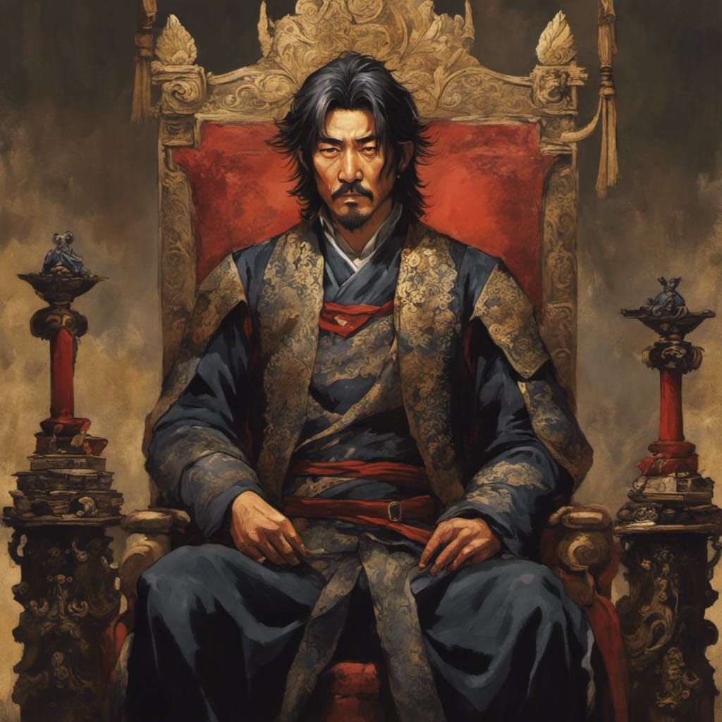 Glowering Bandit Leader in Studio Ghibli Watercolor