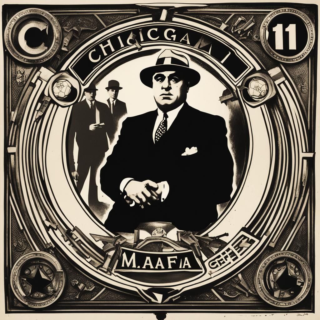 Al Capone's face in Soccer Team Shield Called the Chicago Mafia