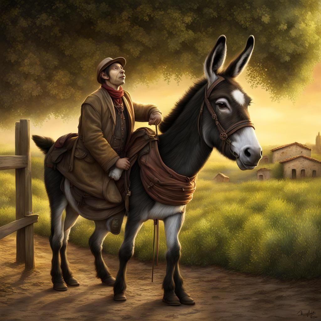 Opera Singing Donkey: Fantastical Matte Painting