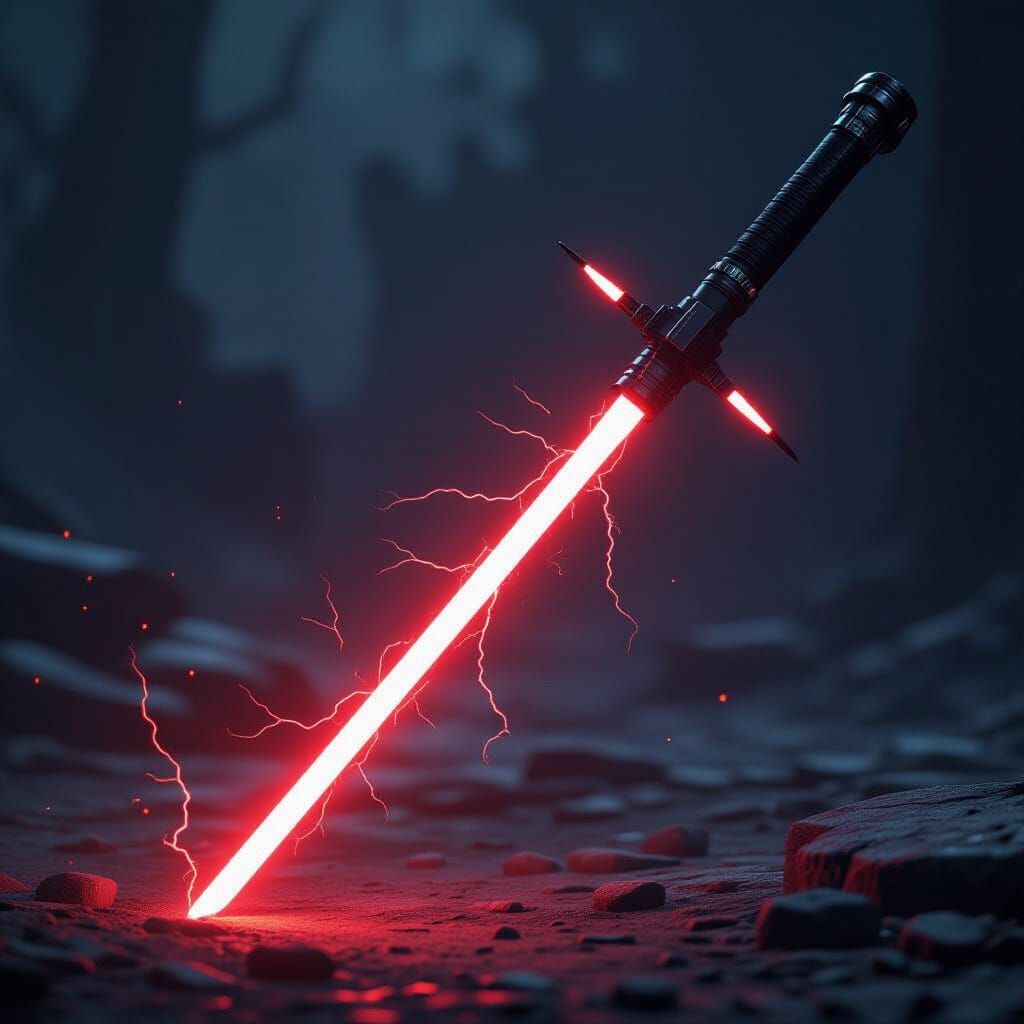 Ancient Black Lightsaber Wielded by Vizsla and Maul