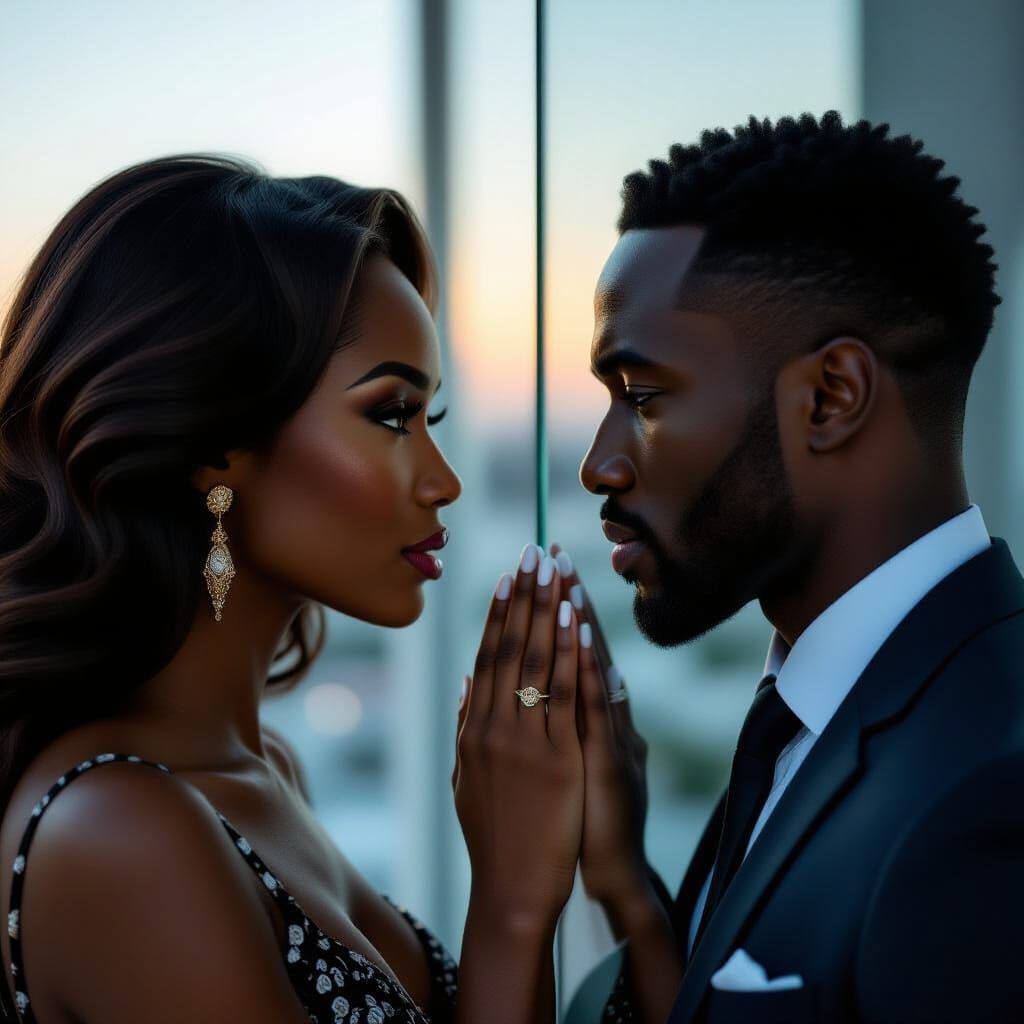 Nigerian Billionaire Woman Whispers Emotionally at Glass