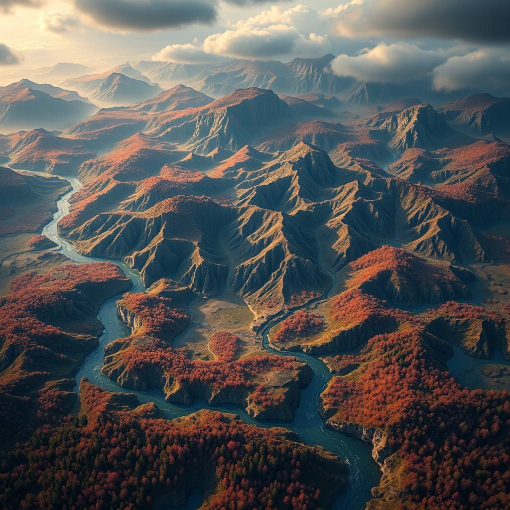 Mystical Belarusian Tapestry in Dreamlike Realism