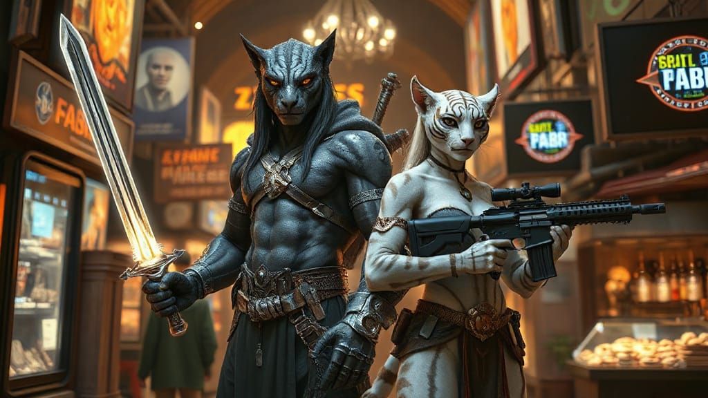 Lyran Warriors in Alien Marketplace