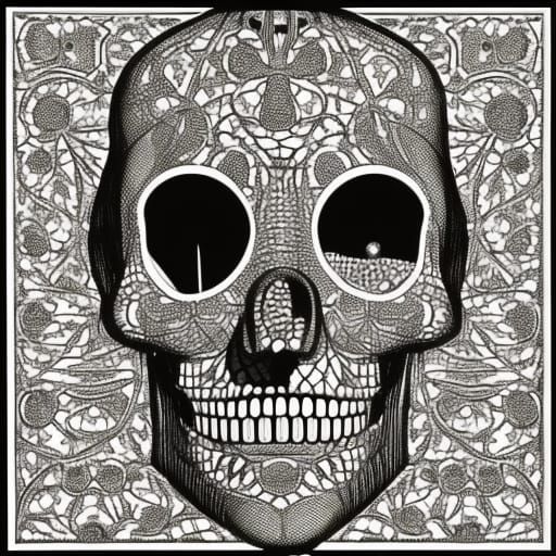 Lace skull blueprint