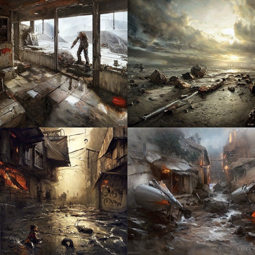 Abstract Portrait in Digital Painting Style