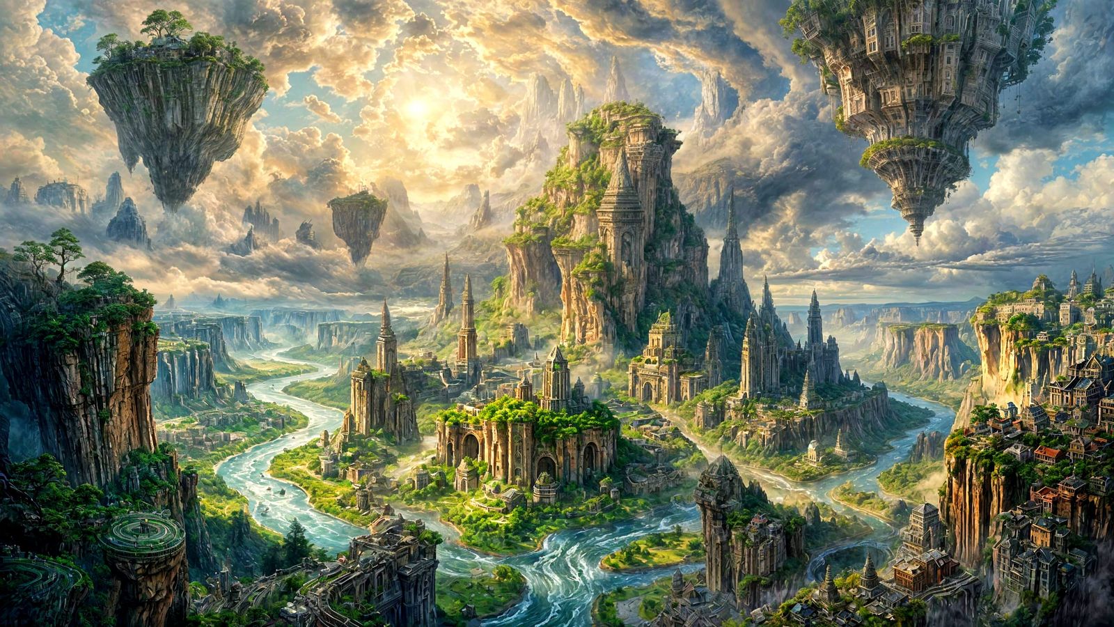 Metropolis on Gentle Giants with Floating Islands