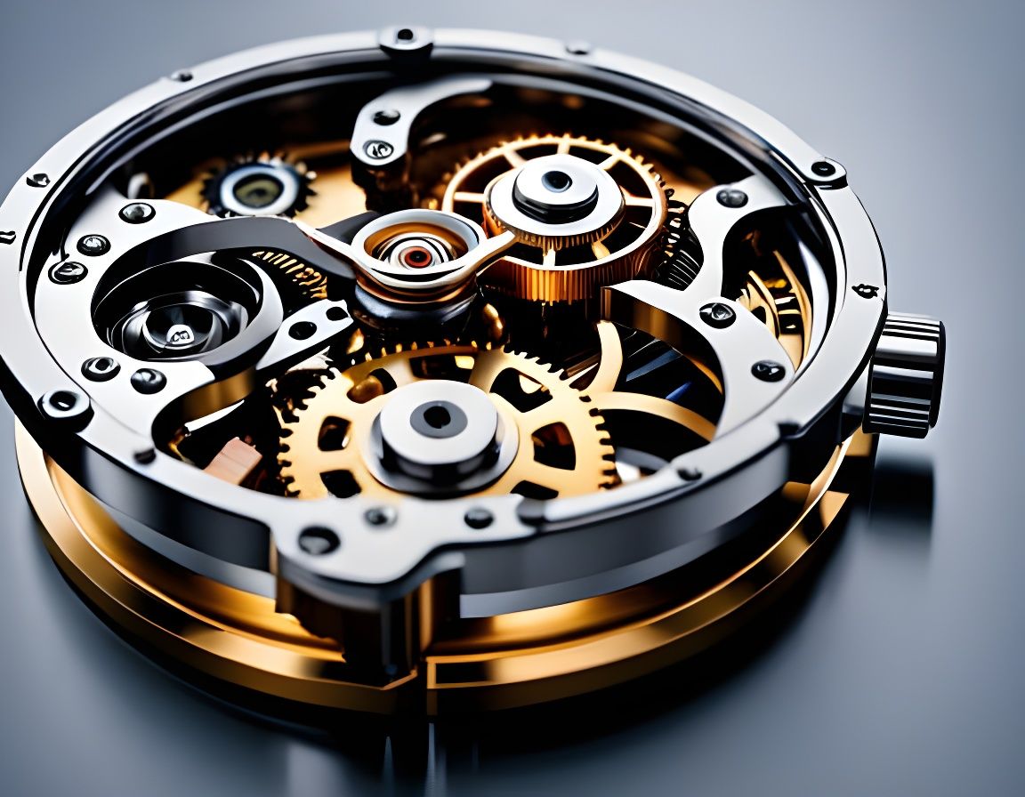 Swiss Watch Internals in Salvador Dali Surrealism