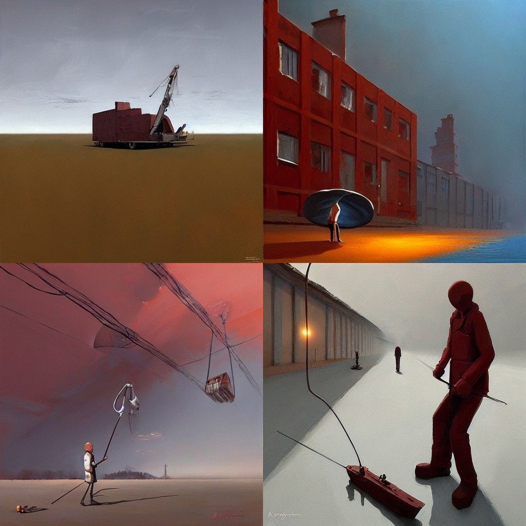 Surreal Distorted Perspective Dreamscape in Digital Art