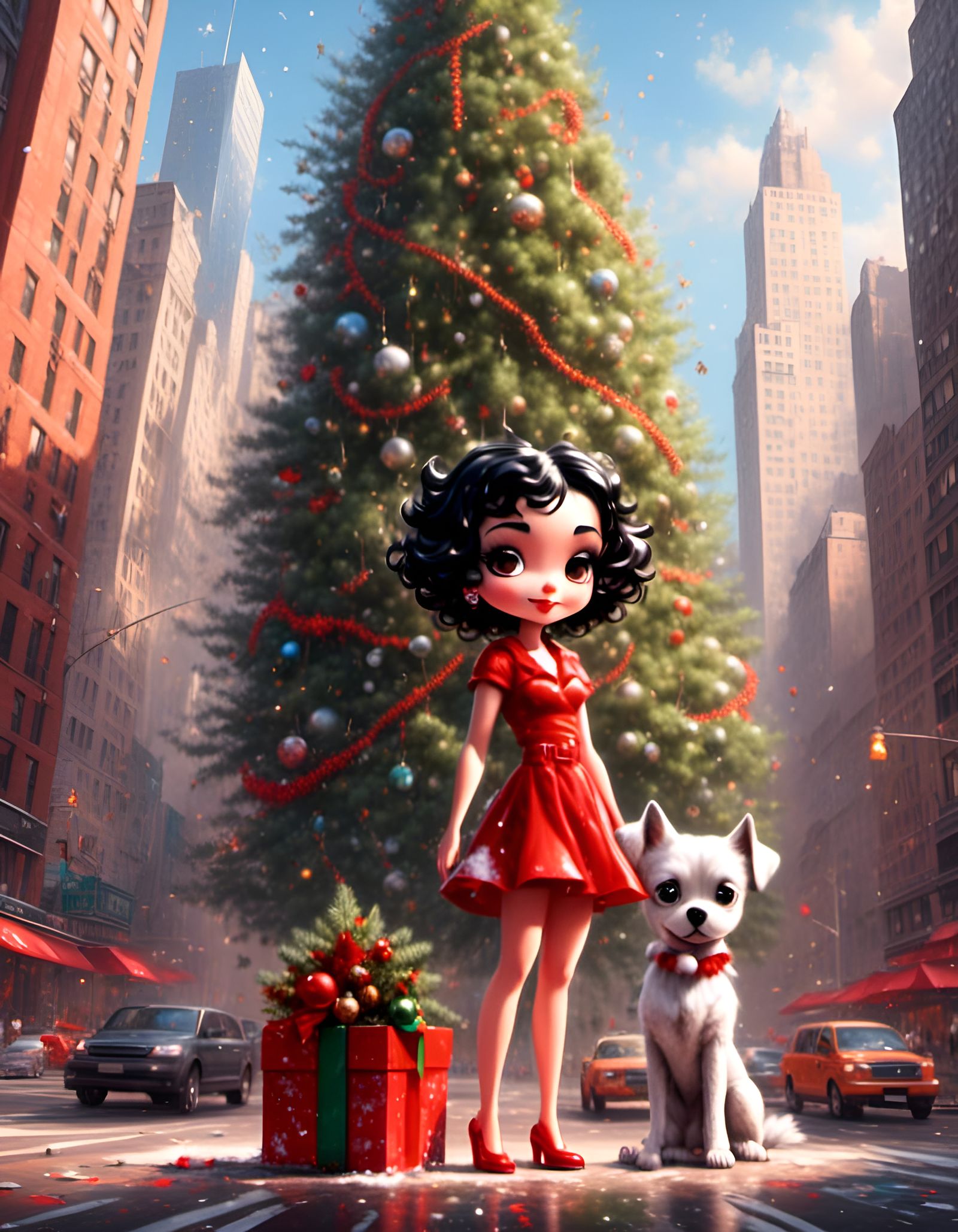 Betty Boop Christmas in New York, Pixar Art