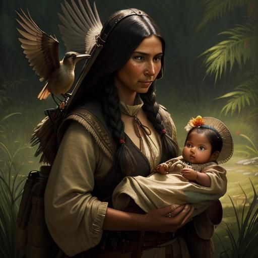 Sacagawea Guiding Lewis and Clark: Hyperrealistic Concept Ar...