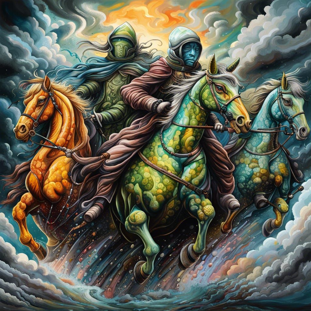 Four Horsemen of the Apocalypse in Graffiti Art