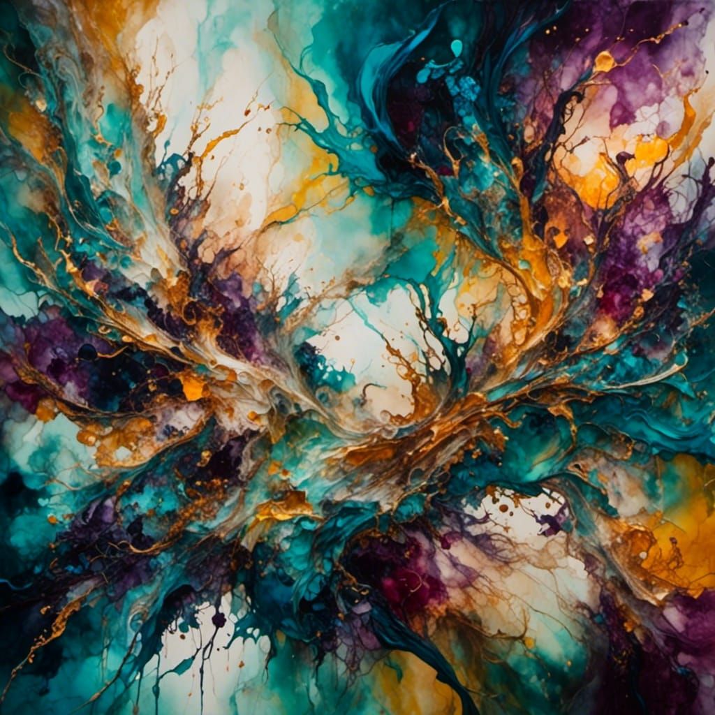 Abstract Expressionism: Calligraphy Paint Explosion