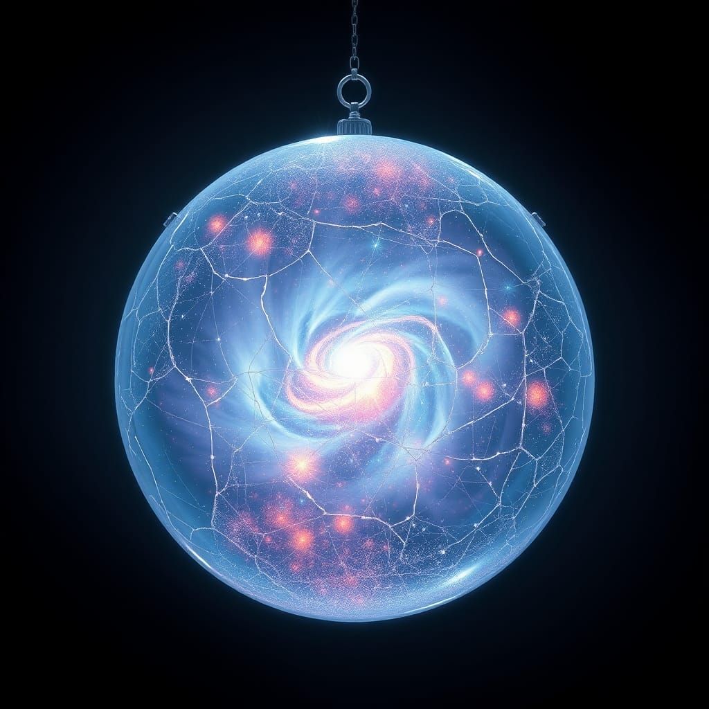 Ethereal Orb Encapsulating a Universe, Matte Painting