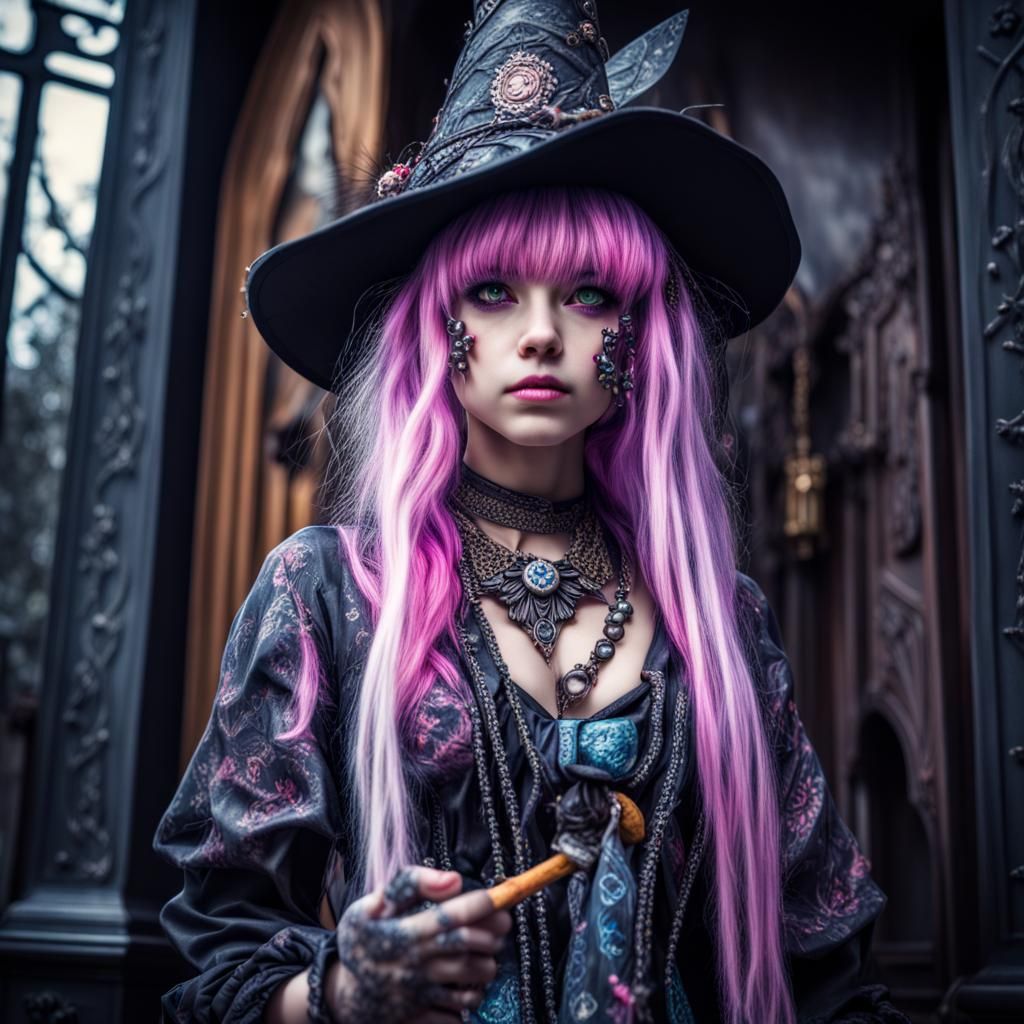 Decora Witch Girl with Intricate Details