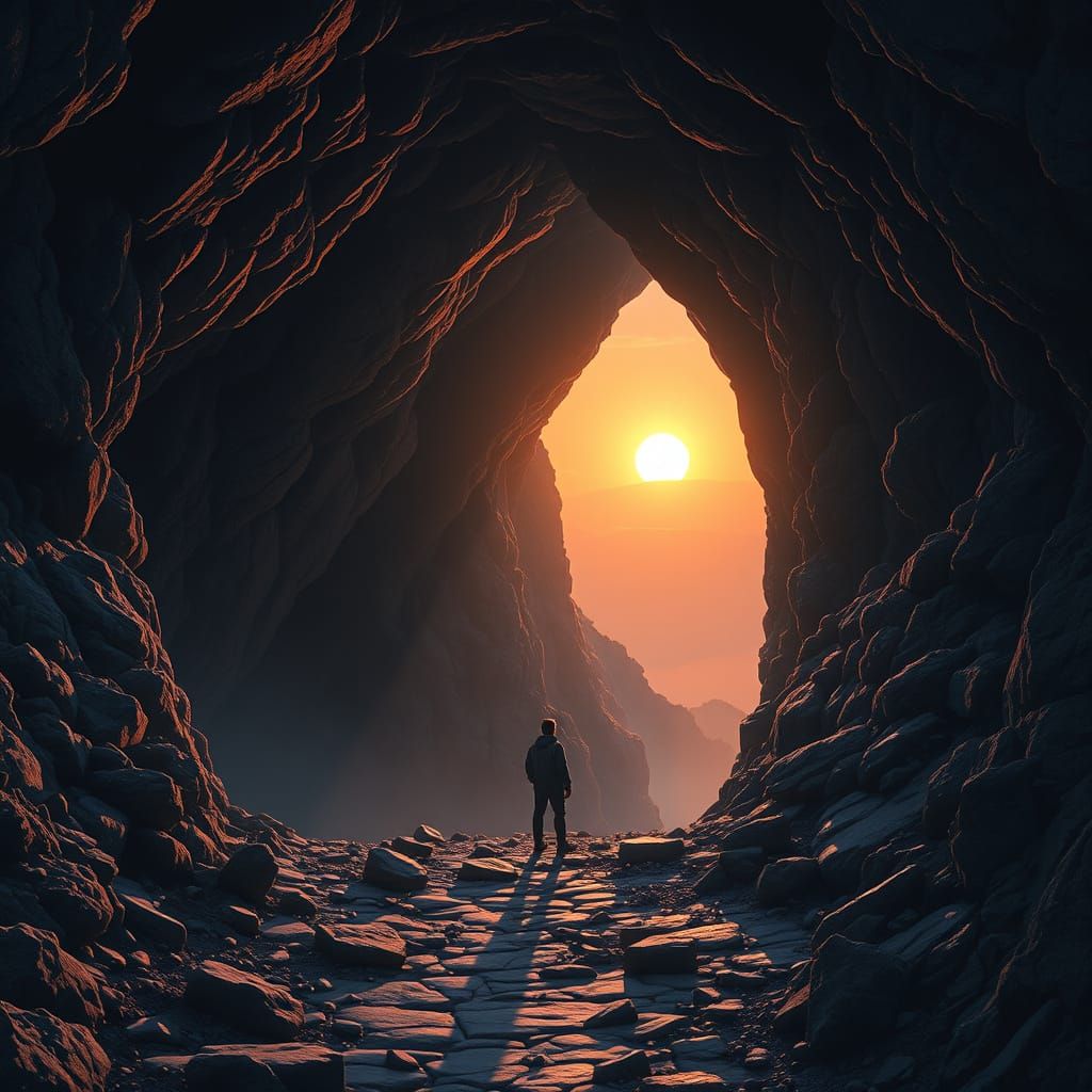 Peaceful Dawn in a Serene, Photorealistic Landscape