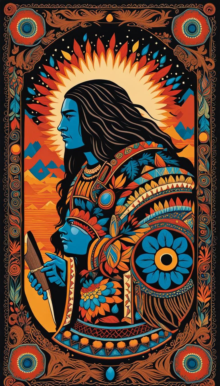 Sasquatch as Christopher Bridge in Native American Style