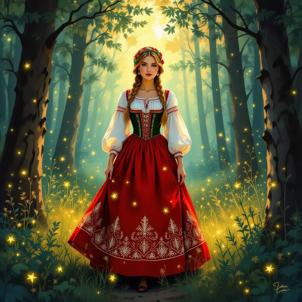 Vasilisa in Mystical Forest, Classical Russian Style