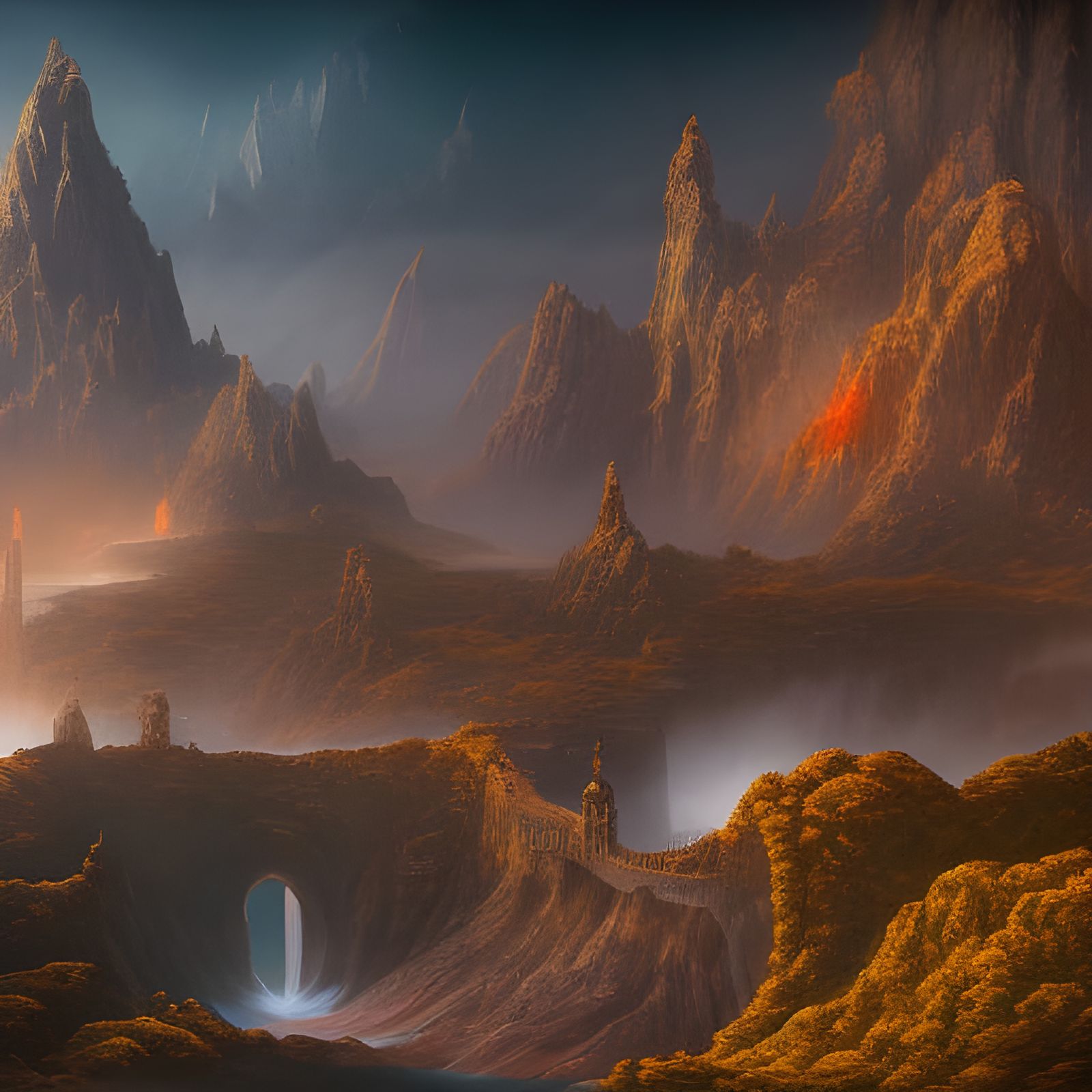 Detailed Matte Painting of Time Travel Concept
