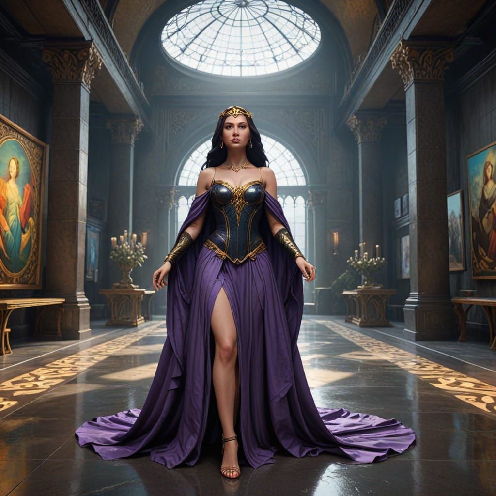 Mona Lisa in a Modern Art Gallery, Shocked by Abstract Maste...