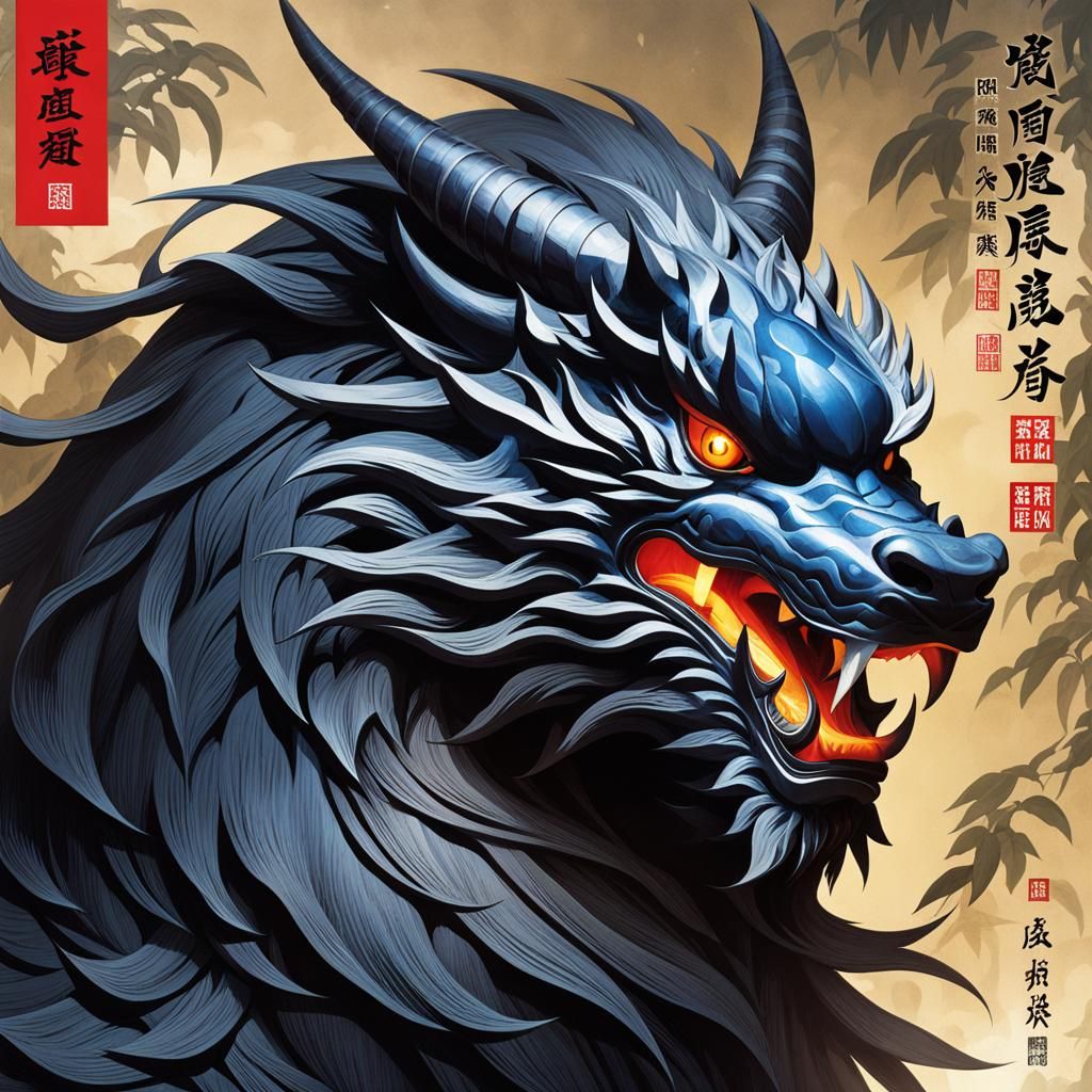 Colorful Angel in Battle with Magic Beast