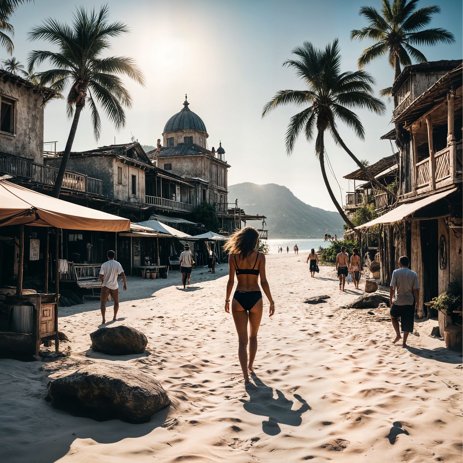 Bikini Beach Goddess at Golden Hour