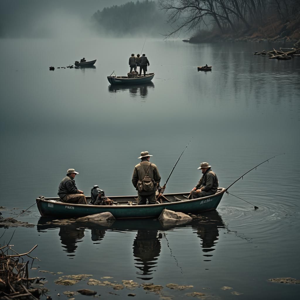 Hyperrealistic Fishing Scene in High Definition