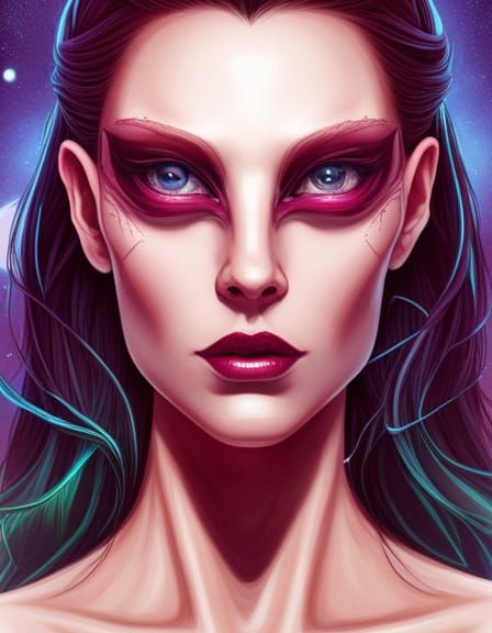 Alien Space Outlaw Concept Art in Sci-Fi Style