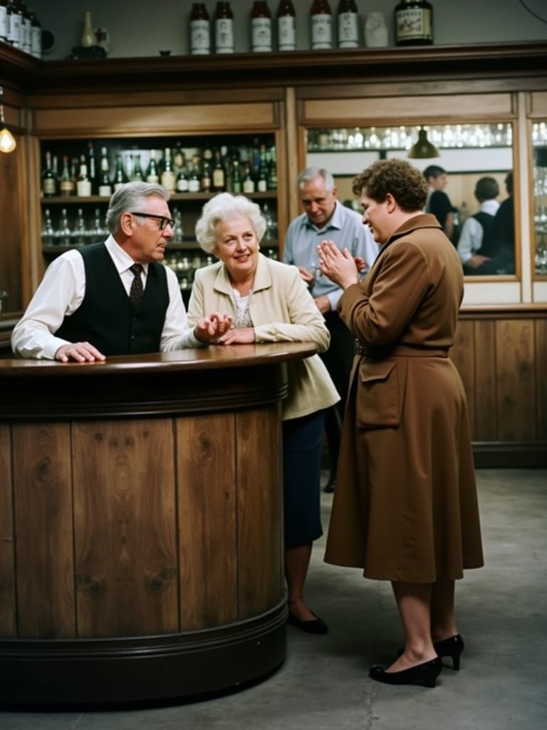 Vintage Manchester Pub in Muted 1960s Atmosphere