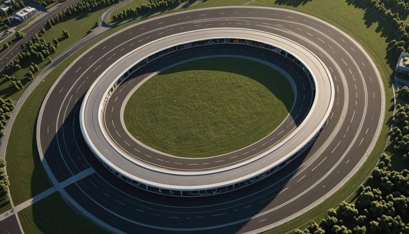 Möbius strip racetrack, detailed 8k resolution