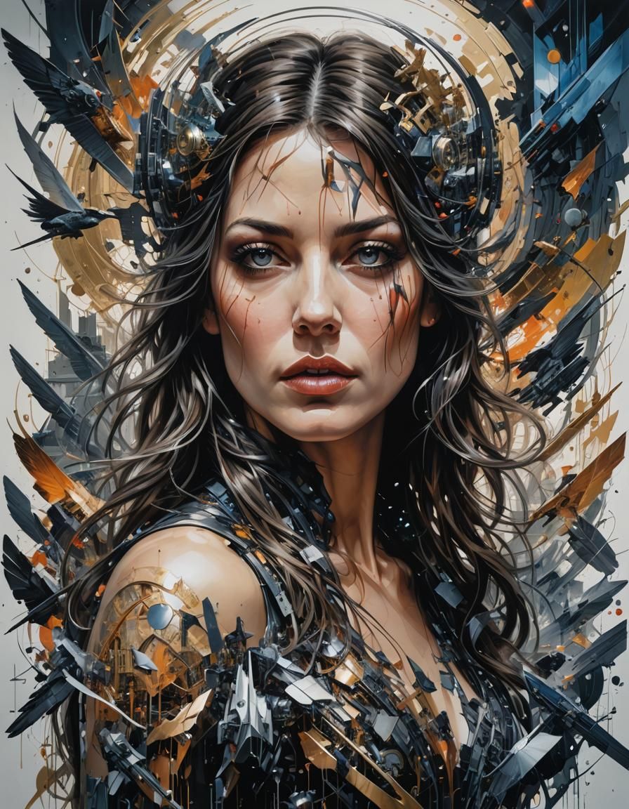 Detailed Portrait in Surrealist Style