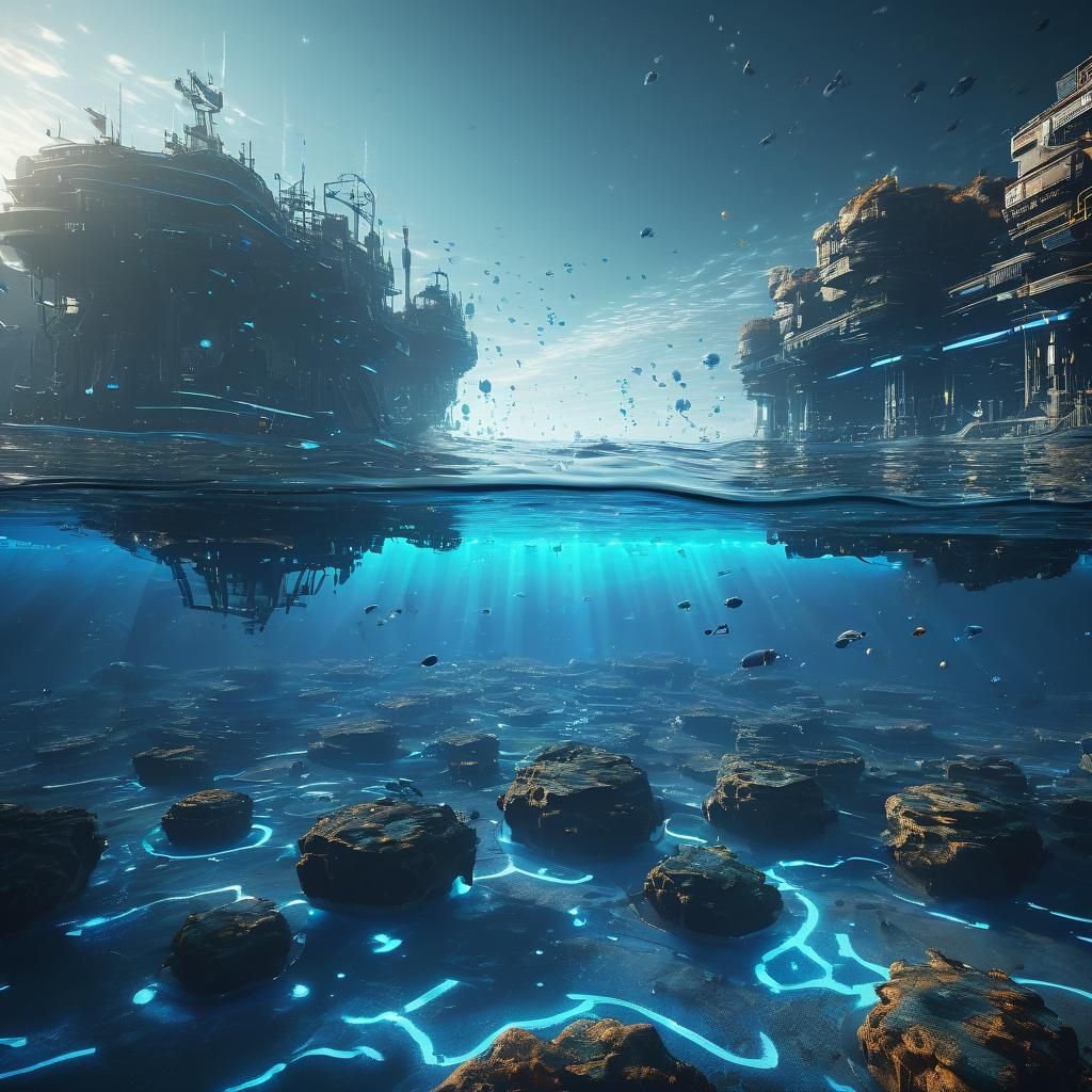 Terraformer in Futuristic Industrial Landscape