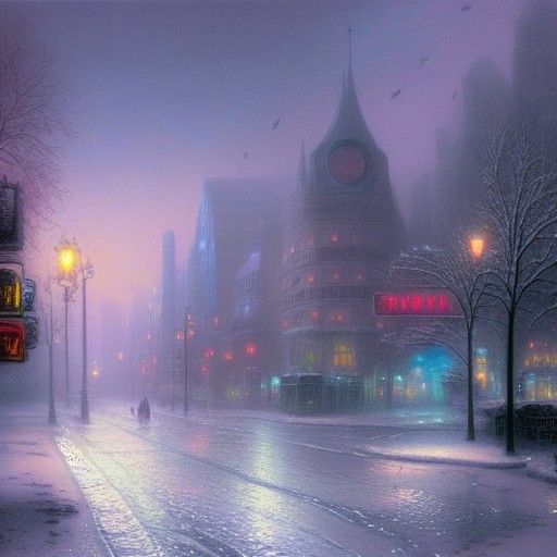 Snowy Midgar: An Ethereal Winter Fantasy
