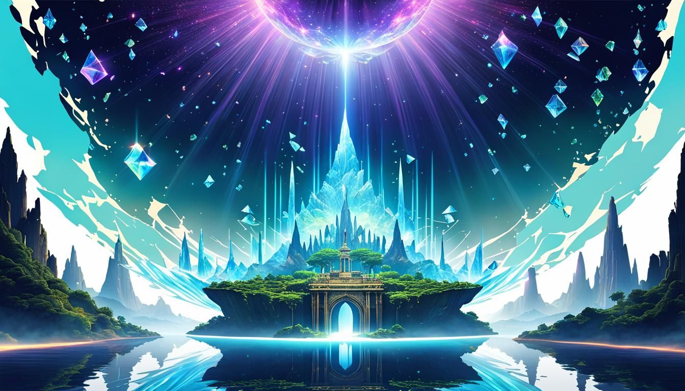 Surreal Exploration with Mythical Being and Floating Islands