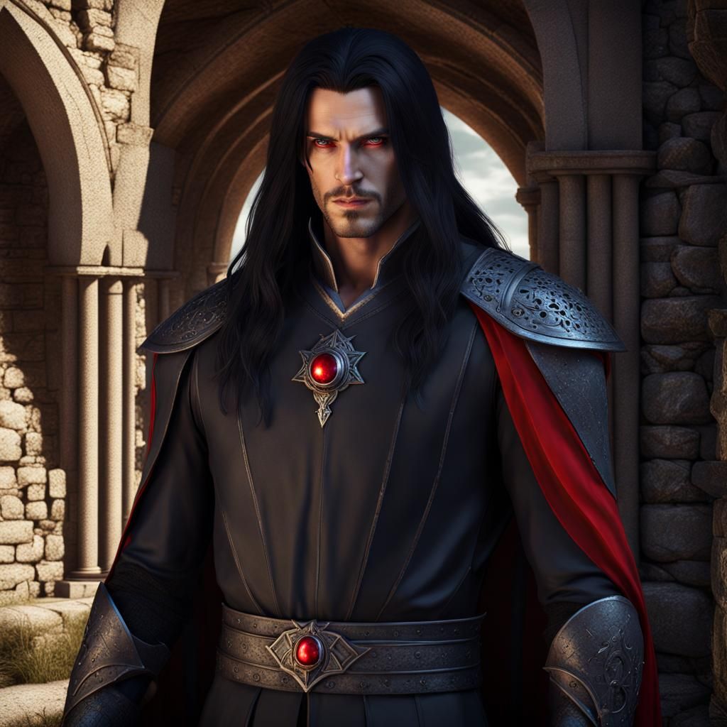 "Trending On Artstation, Etherial, Handsome Vampire Male, Lo...