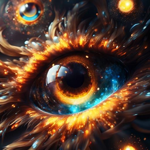 Striking Phoenix Eye Close-up