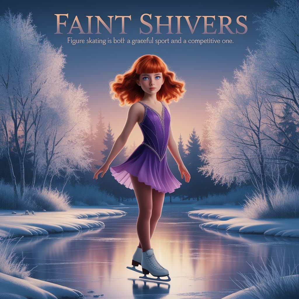 Glowing Figure Skater in Winter Wonderland