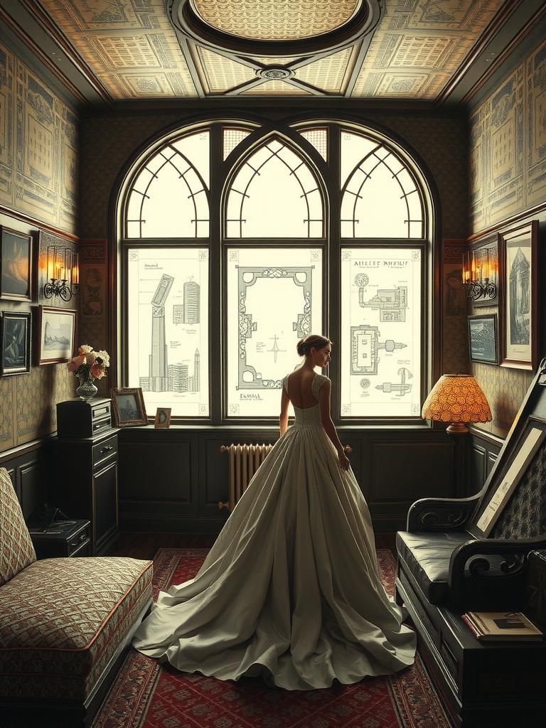 Dystopian Bridesmaid Chamber in Biopunk Style