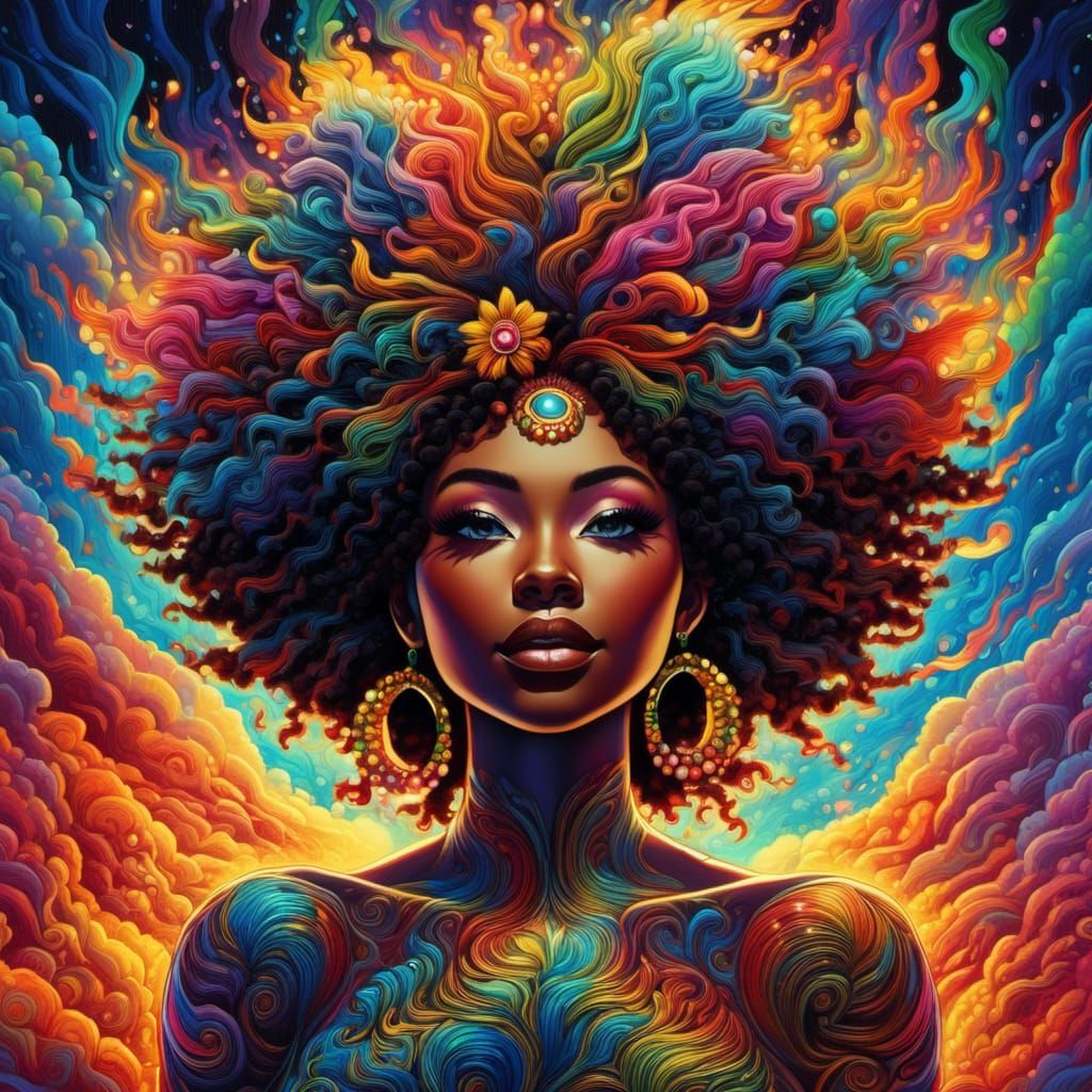 Anime Hero: 3D Portrait in Rainbow Colors