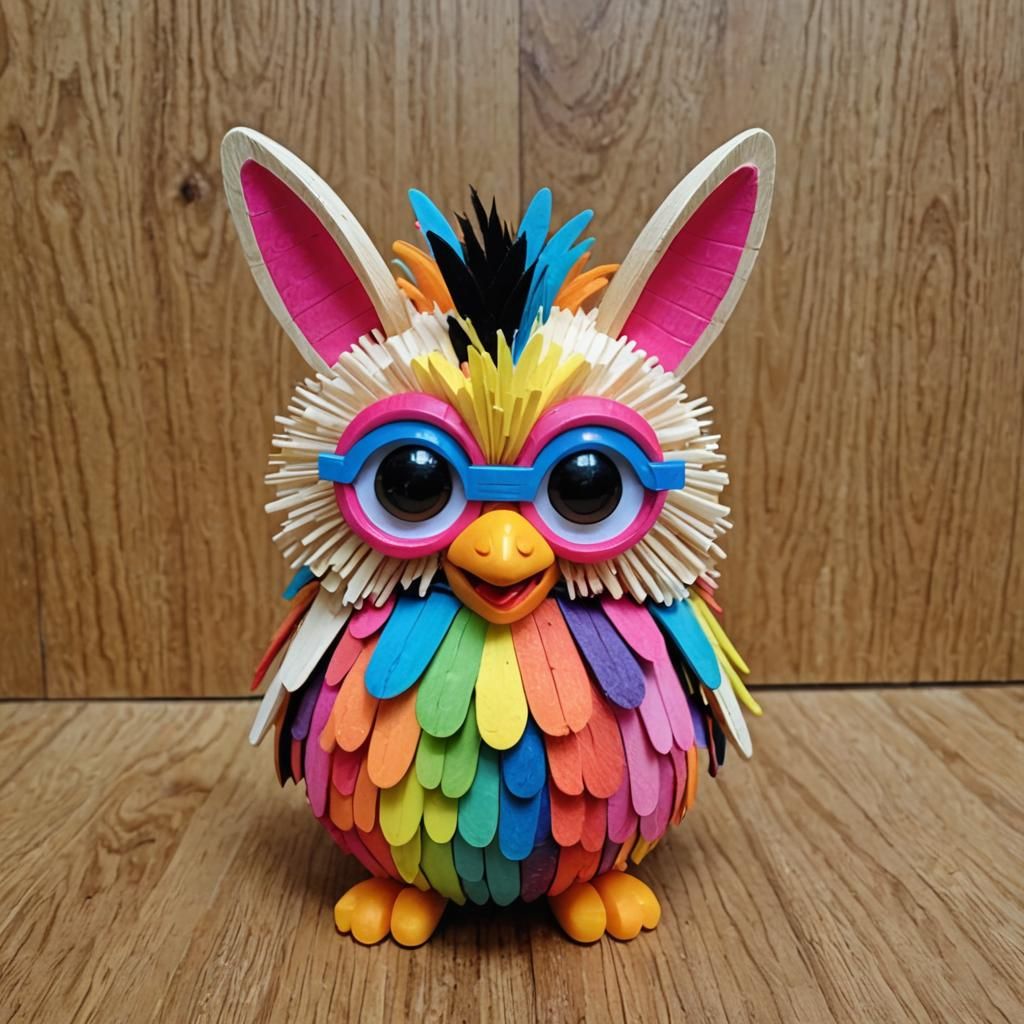 Popsicle Stick Furby: A Whimsical Creation