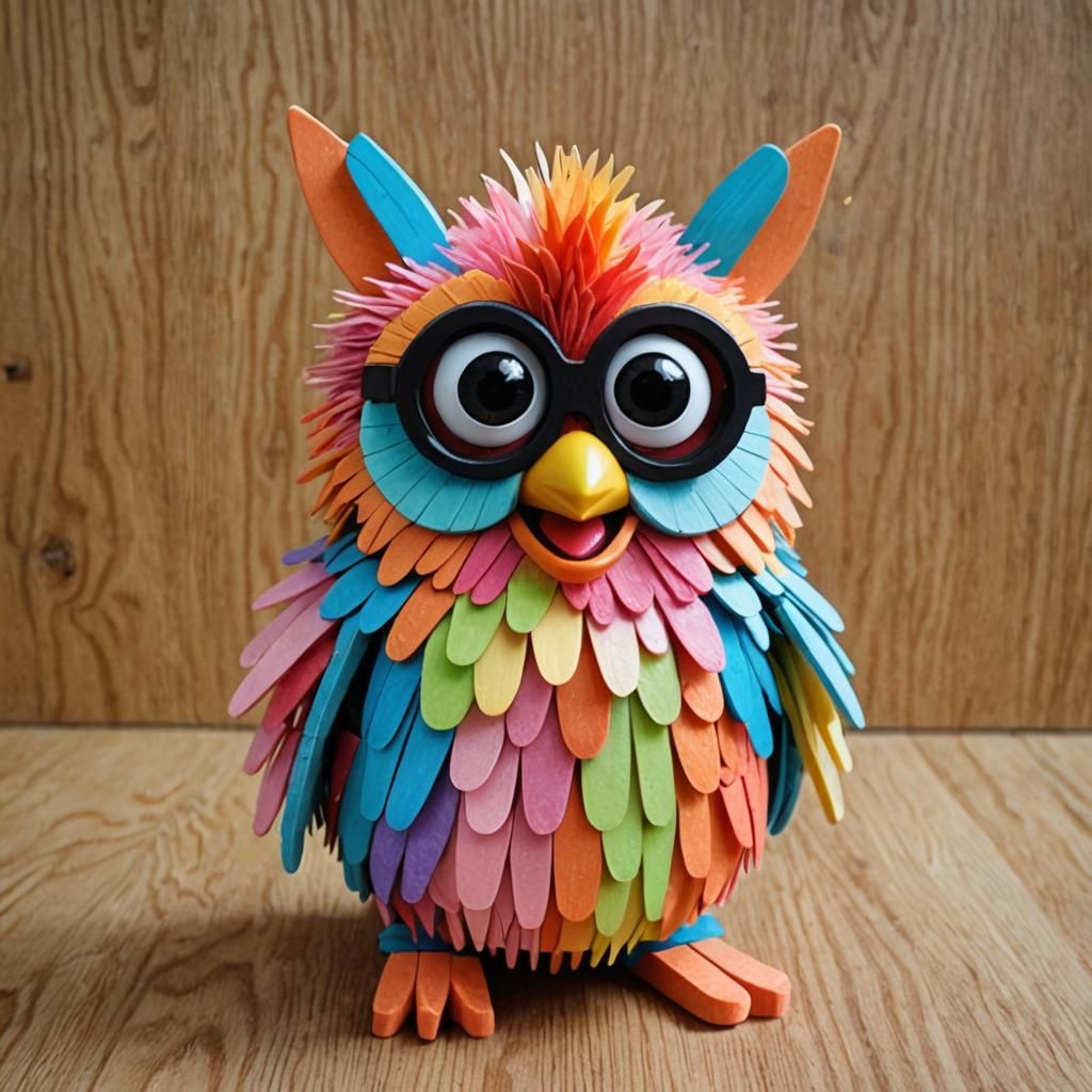 Popsicle Stick Furby: A Quirky Creation