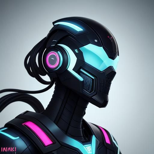 Organizational Chart in Cyberpunk Style 3D Digital Art